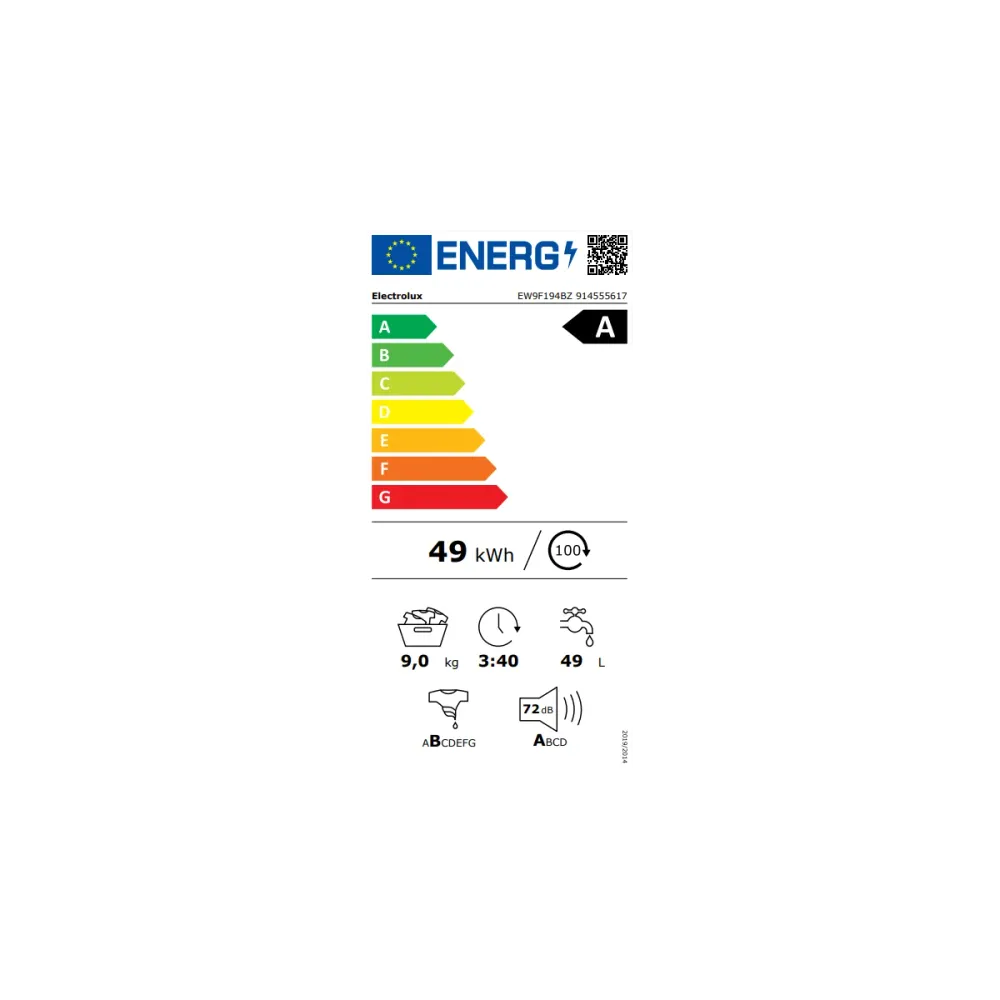 Lavatrice Carica Frontale Electrolux 9 Kg EW9F194BZ PerfectCare 900 Vapore Pro 1400 Giri Classe