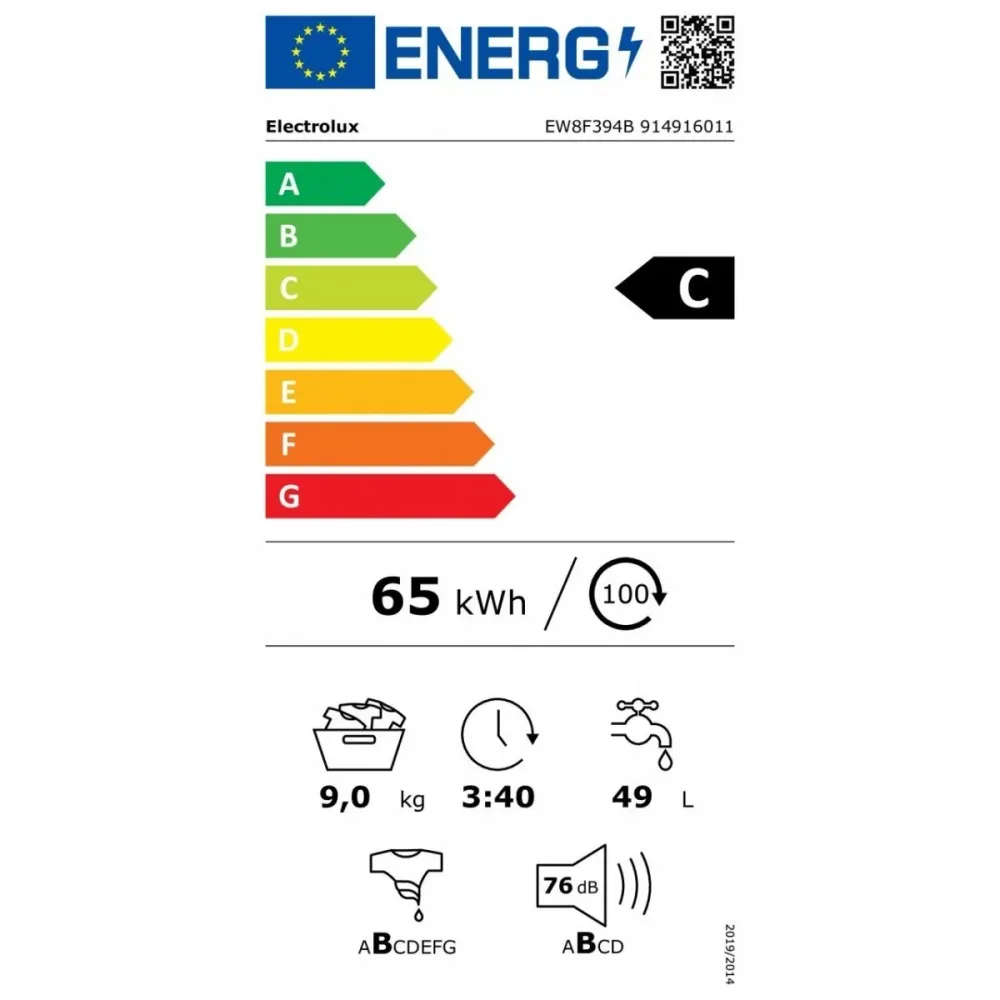 Lavatrice Carica Frontale Electrolux 9 Kg Perfect Care 800 1400 Giri EW8F394B Classe C