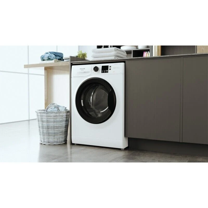 Lavatrice Carica Frontale Hotpoint Active 40 7 Kg NF725WK IT Classe B (A85xL59,5xP54) 1200 Giri Inverter Funzione Vapore