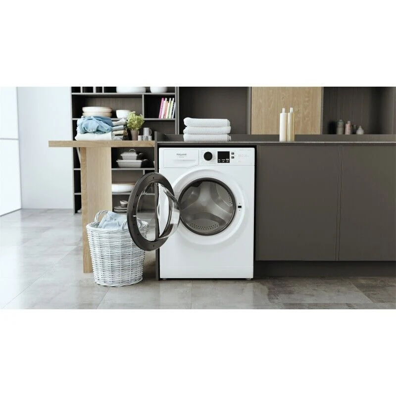 Lavatrice Carica Frontale Hotpoint Active 40 7 Kg NF725WK IT Classe B (A85xL59,5xP54) 1200 Giri Inverter Funzione Vapore
