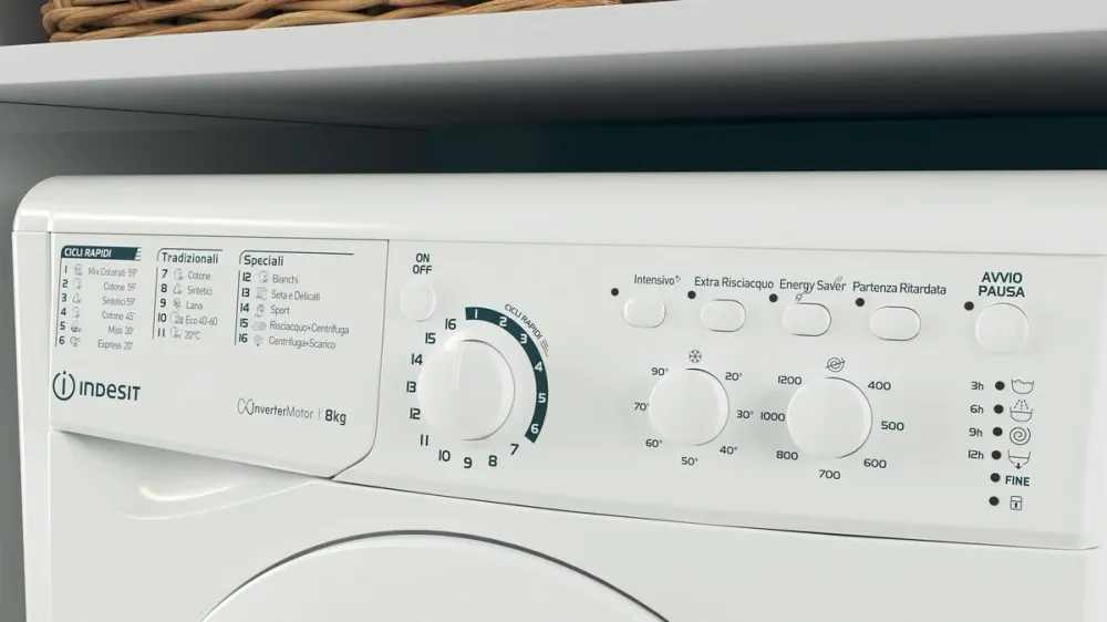 Lavatrice Carica Frontale Indesit EWC 81284 W IT 8 Kg 1200 Giri Classe C (A85xL59,5xP57,2) Bianco