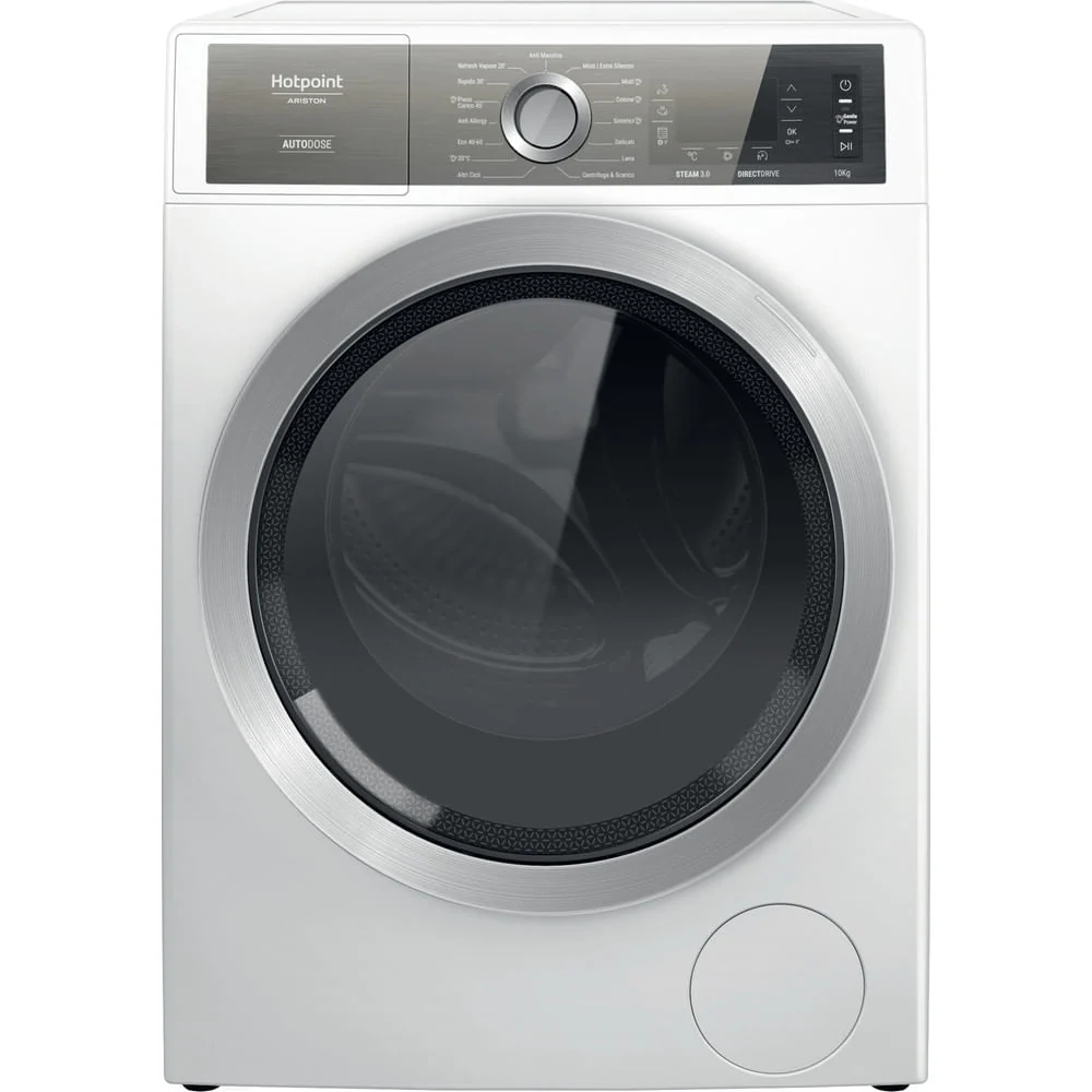 Lavatrice Carico Frontale Hotpoint Ariston H8 W046WB IT 10 Kg Classe 1400 Giri (A84xL59,9xP64,3) Motore PowerDrive Igieniz...