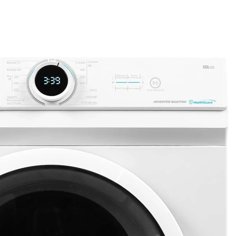 Lavatrice Carico Frontale Midea Serie Lunar MF100W70BA/W-IT 7 Kg Classe 1400 Giri (A85xL59,5xP47,5) Steam Care Bianco