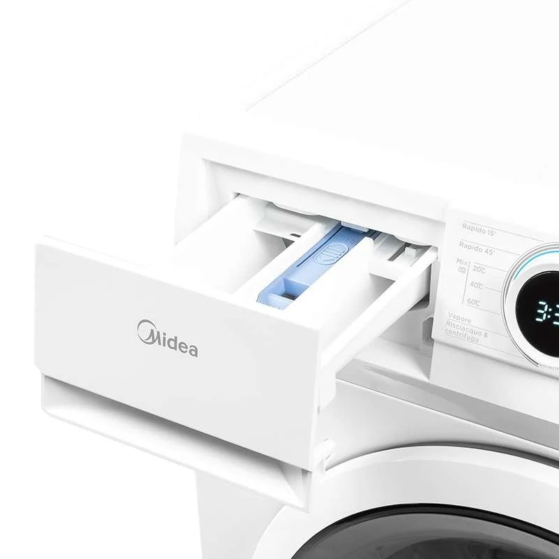 Lavatrice Carico Frontale Midea Serie Lunar MF100W70BA/W-IT 7 Kg Classe 1400 Giri (A85xL59,5xP47,5) Steam Care Bianco
