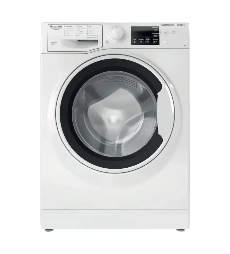 Lavatrice libera installazione carica frontale Hotpoint 7,0 kg Centrifuga 1200 giri al minuto Codice RSSG 72V W IT N Color...
