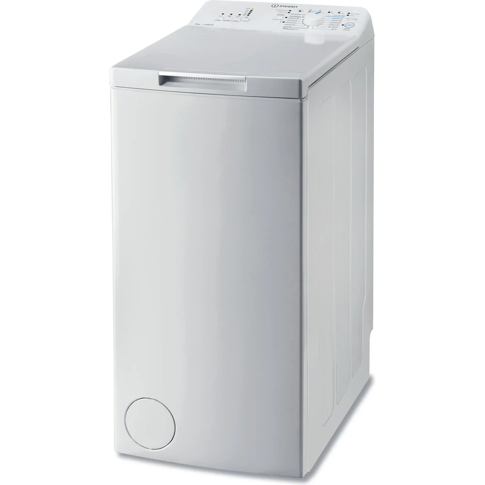 Lavatrice Slim Carica Dall'Alto 5 Kg Indesit BTW L50300 IT/N 1000 Giri Classe D (A90xL40xP60) Turn&Go Opzione Extra Lavagg...