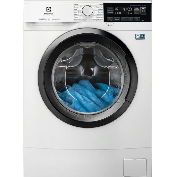 Lavatrice Slim Carica Frontale Compatta Electrolux 7 Kg Perfect Care 600 Vapore 1000 Giri EW6S370S Classe D