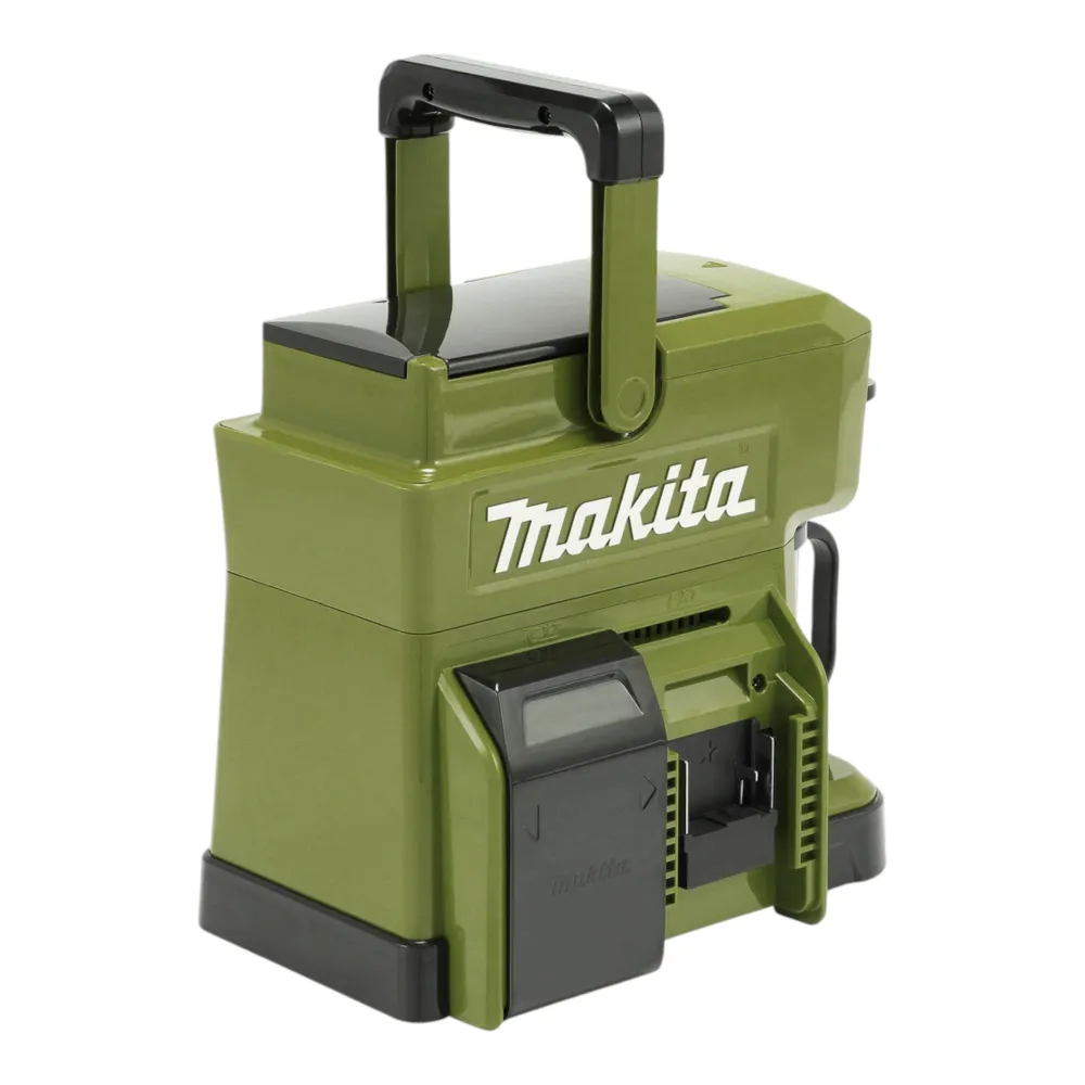 Makita DCM 501 SMO caffettiera batteria 12 V max / 18 V oliva + 1x batteria ricaricabile 4,0 Ah + caricabatterie