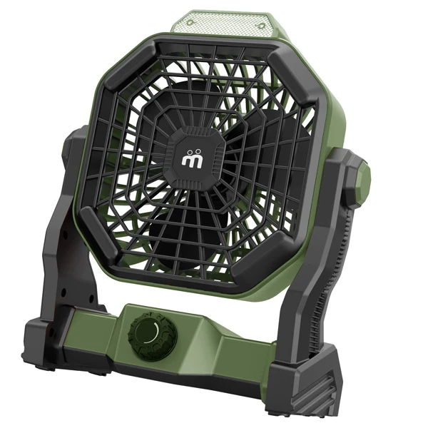 Melchioni Family - 118620051 - Ventilatore portatile - da campeggio - con luce LED - diametro 12 cm - 25,5 x 21 x 11,5 cm...