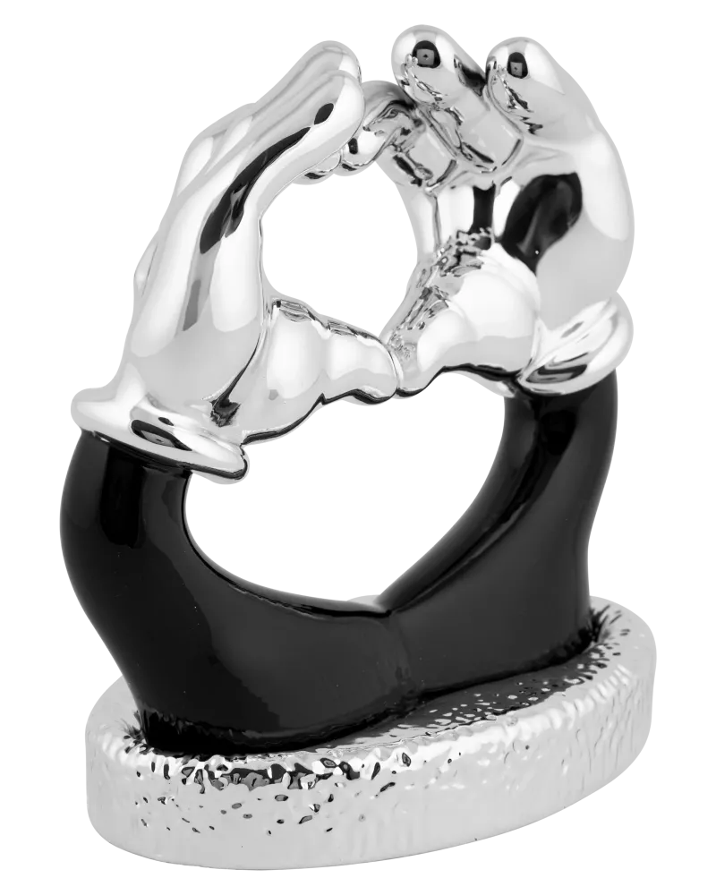 Mickey Love Scultura da Appoggio - Nero/Argento h.16