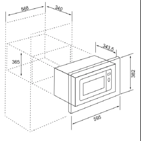 Microonde da Incasso Silverline MW9025X01 – Compatto, Intelligente, 34 litri