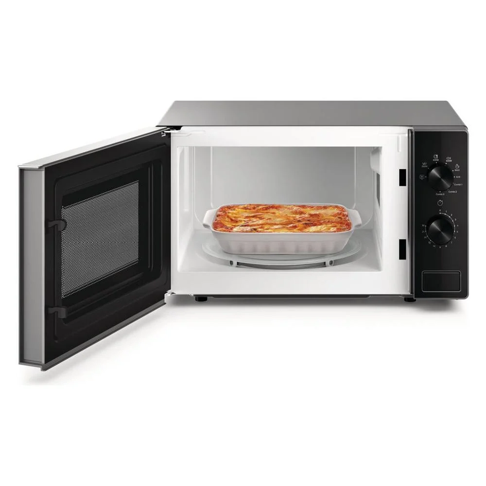Microonde Whirlpool Mwp 103 Sb 20 Litri 700 W (A26,2xL45,2xP37,8) Grill Nero e Argento
