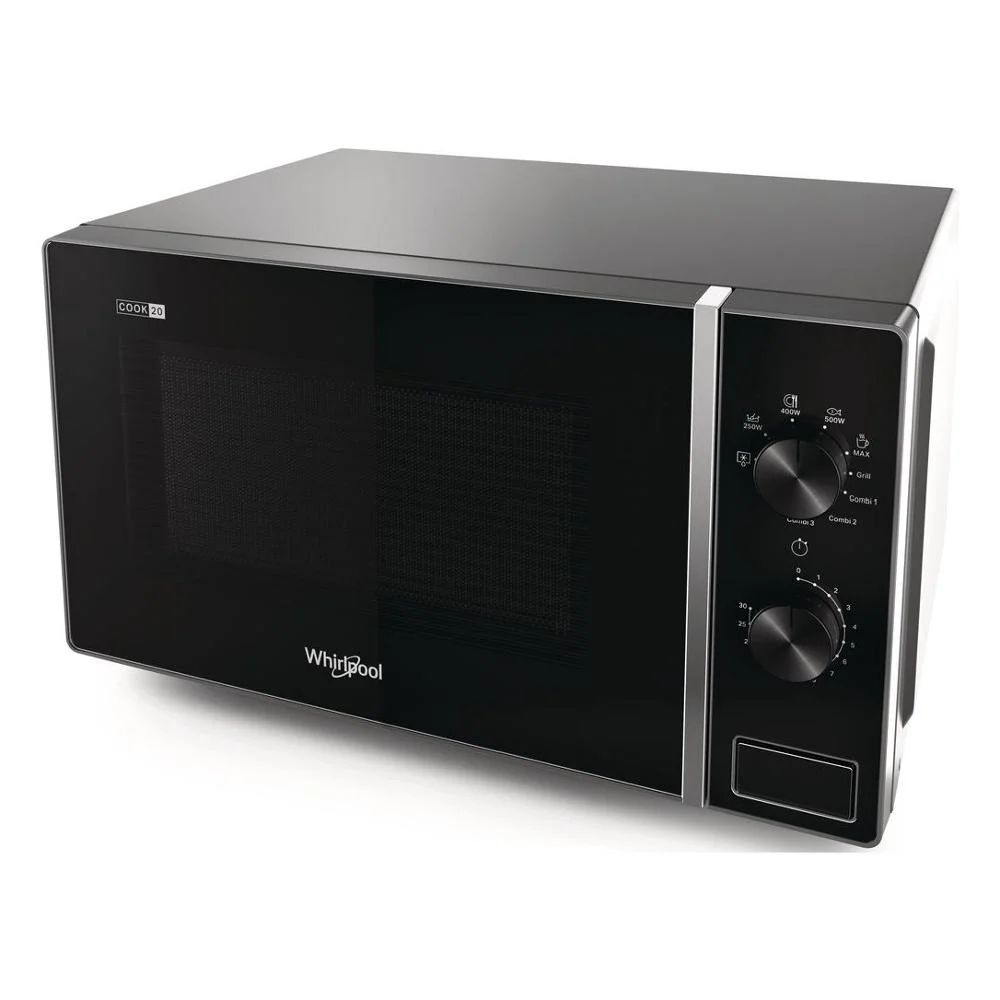 Microonde Whirlpool Mwp 103 Sb 20 Litri 700 W (A26,2xL45,2xP37,8) Grill Nero e Argento