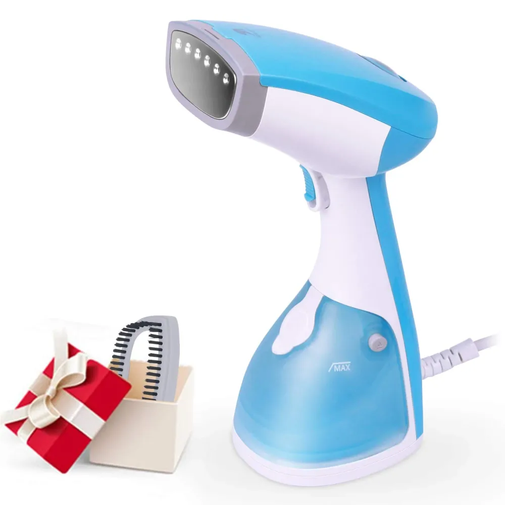 MLMLANT 1500W Ferro da Stiro Verticale, Stiratrice Vapore Portatile, Blu