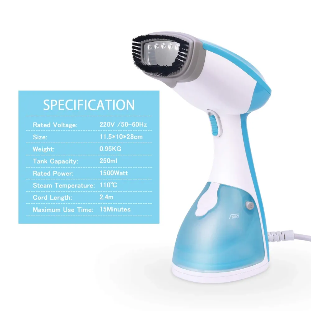 MLMLANT 1500W Ferro da Stiro Verticale, Stiratrice Vapore Portatile, Blu
