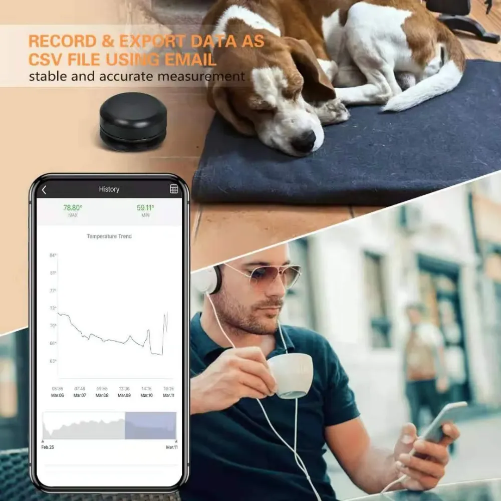 Newkiton Termometro wireless con sensore di temperatura, compatibile con...