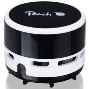 Peach Mini aspirapolvere da tavolo PA105 – Batteria 2× AA, Ø 80 × 65 mm