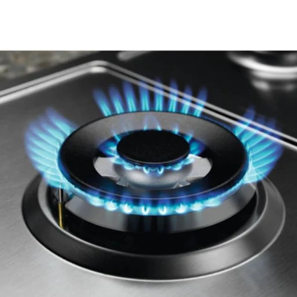 Piano Cottura Gas Electrolux EGS7534X 5 Fuochi Acciaio (LxP): 74,4x51 Bruciatore Wok Multicorona Pulizia Facile
