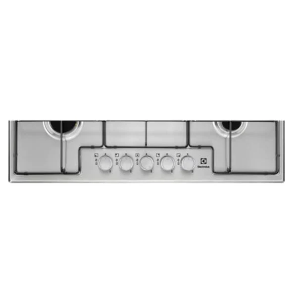 Piano Cottura Gas Electrolux EGS7534X 5 Fuochi Acciaio (LxP): 74,4x51 Bruciatore Wok Multicorona Pulizia Facile