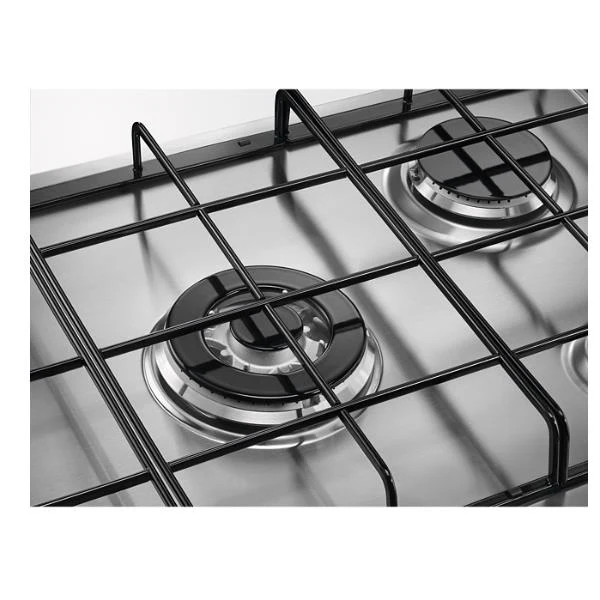 Piano Cottura Gas Electrolux EGS7534X 5 Fuochi Acciaio (LxP): 74,4x51 Bruciatore Wok Multicorona Pulizia Facile