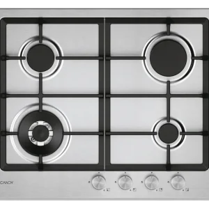 Piano Cottura Gas Da Incasso Candy Moderna CHG6BF4WTX Acciaio Inox 60 cm Gas 4 Fornello(i)