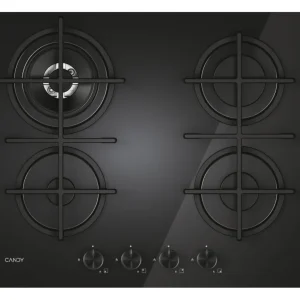 Piano Cottura Gas Da Incasso Candy Moderna CVG6BR4WTB Nero 60 cm Gas 4 Fuochi