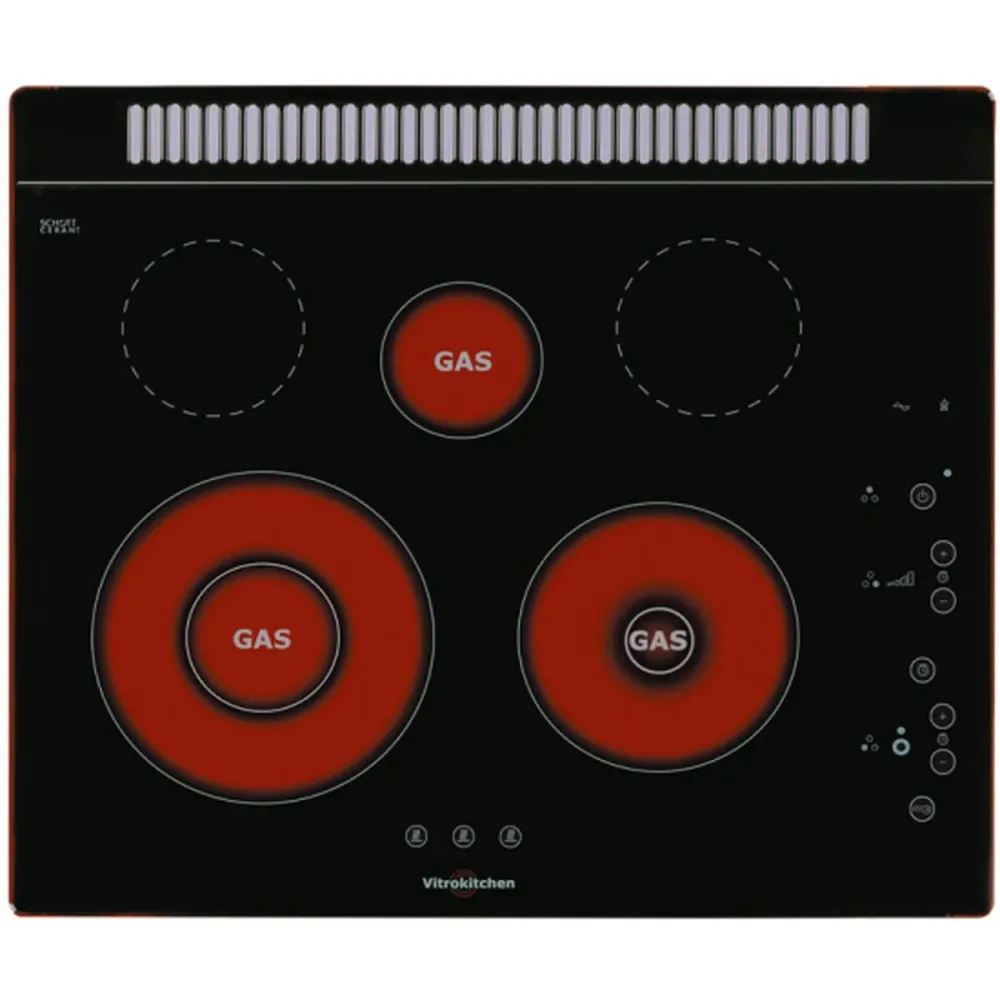 Piano cottura Gas Vitrokitchen 201TGBA 60 cm