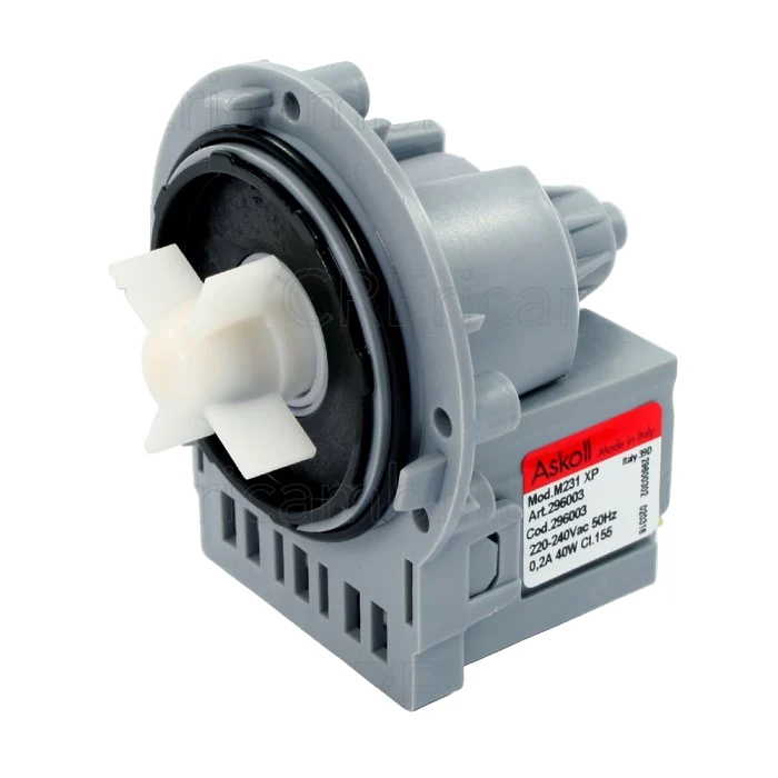 Pompa Askoll 40W M231XP per Lavatrice Candy, Indesit, Whirlpool, Zanussi, Gorenje