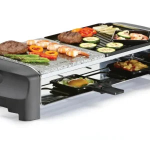 Princess Griglia Raclette 162820 – 8 persone, griglia e pietra, 1400 W – nero