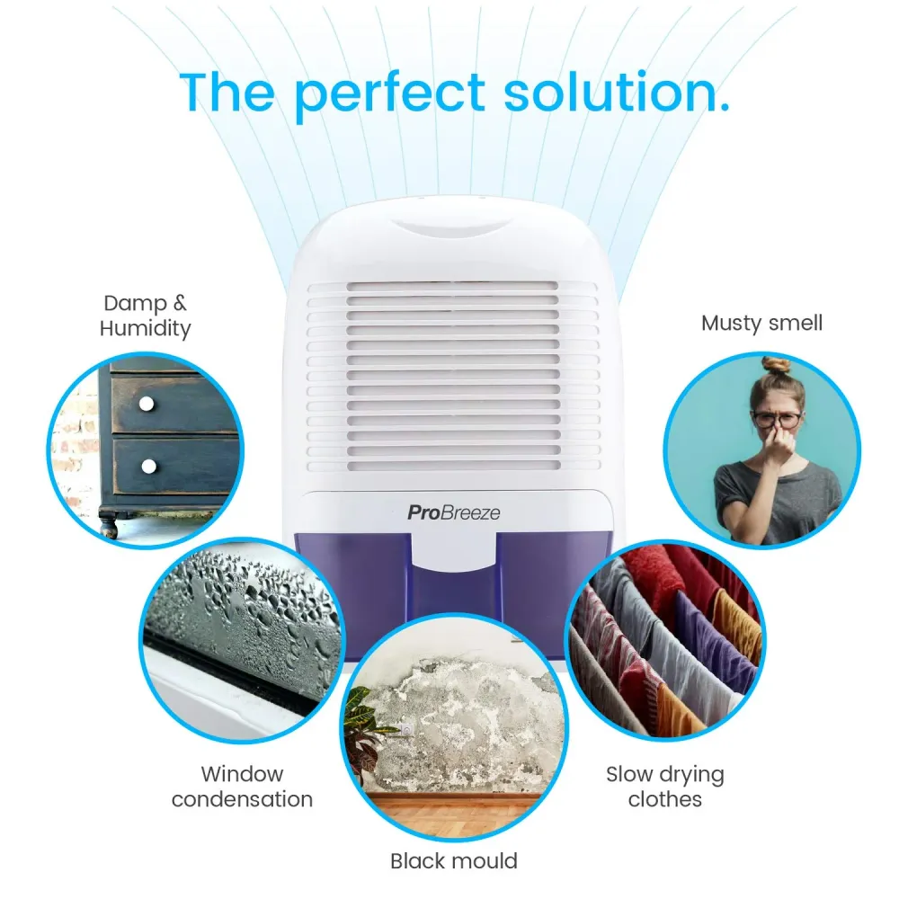 Pro Breeze PB-03-EU, Mini Deumidificatore per ambienti, contro umidità e...