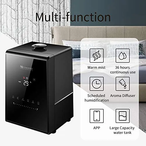 Proscenic 808C Umidificatore con APP & Alexa, Ambiente...