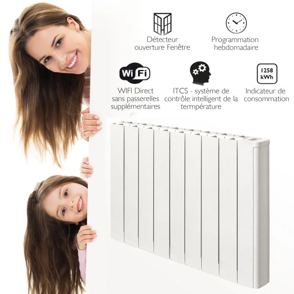 Radiatore Elettrico "CUBO WiFi Plus 1500W " di Ultima Generazione. Innovativo. 1500W Potenza Programmabile (50%, 75% o 100...