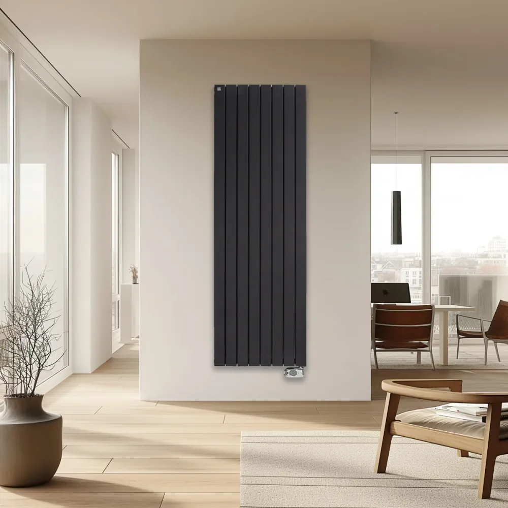 Radiatore elettrico verticale inerzia fluida Ramada 2000W con Controllo Digitale - Grigio Antracite