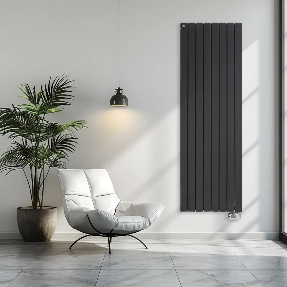 Radiatore elettrico verticale inerzia fluida Ramada 2000W con Controllo Digitale - Grigio Antracite