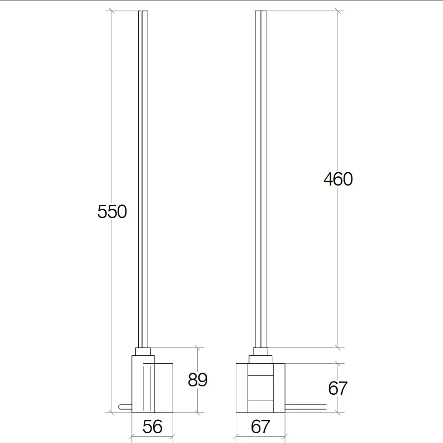 Resistenza elettrica con timer e regolazione temperatura per termoarredo elettrico collezione Caligo di Lineabeta 800W-230V