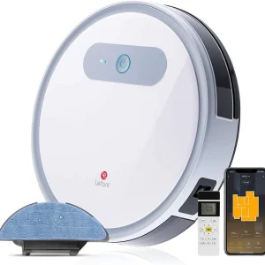 Robot Aspirapolvere e lavapavimenti, Lefant M501- con WiFi, Professionale 4 1, Scopa, Aspira, Passa Il Panno E Lava, Adatt...