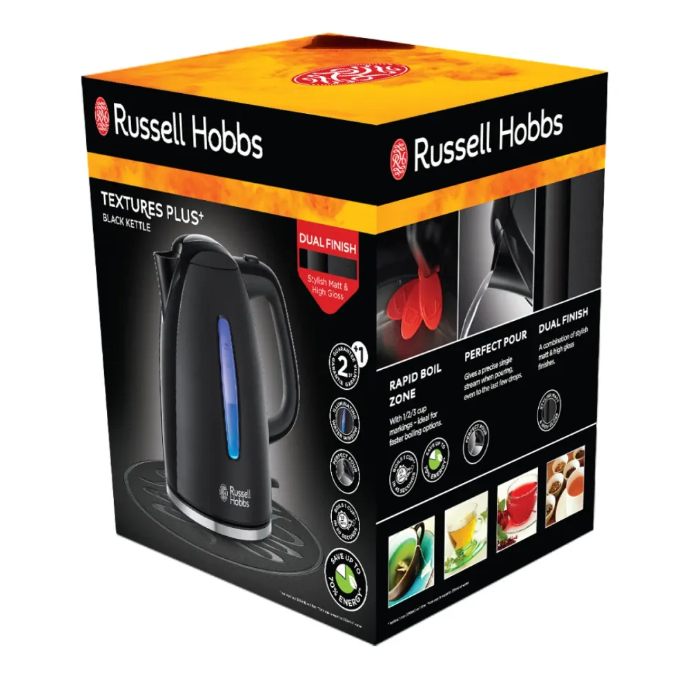 Russell Hobbs Kettle 22591-70 Texture Plus Black 2.4KW