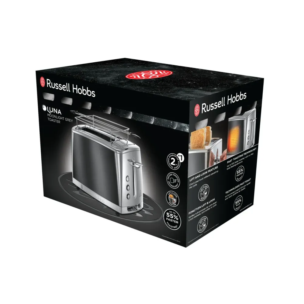 Russell Hobbs Toaster 23221-56 Luna Moonlight Grey Compact