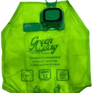 Sacchetti Compatibili LINEA GREEN per Vorwerk Folletto VK140 VK150 6 STRATI