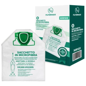 Sacchetti Microfibra Adattabili VK200 – Confezione da 6 pezzi