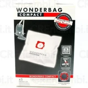 Sacco Universale Wonderbag x5 - per Aspirapolvere Traino Compatto (3L Max)