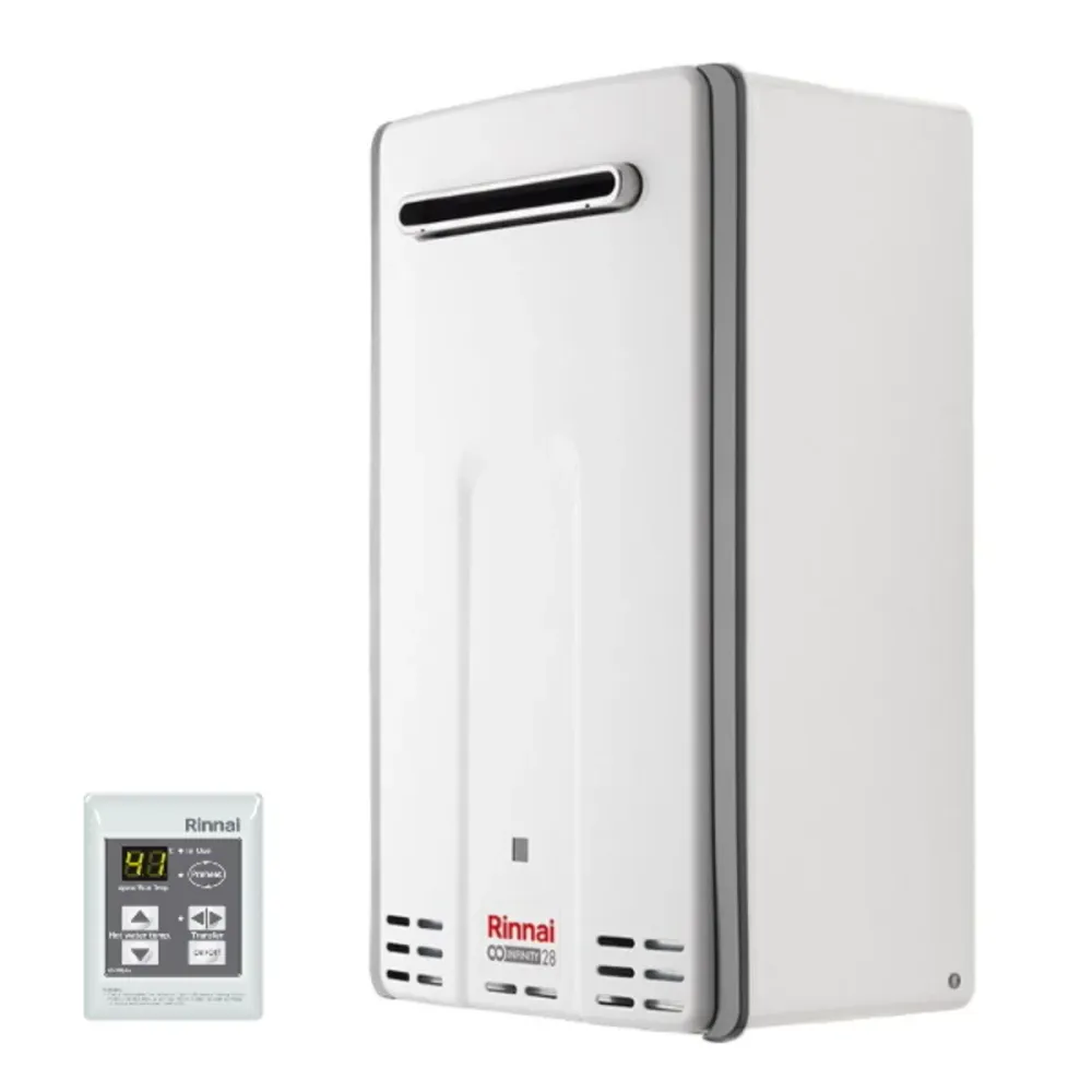 Scaldabagno istantaneo gas Rinnai Infinity 28e tipo elettronico camera stagna per esterni 28 l/min. gpl/propano