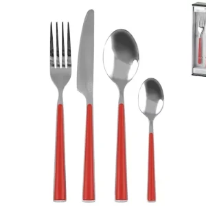 Servizio 24 posate inox manico rossoH&H