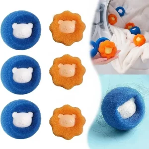 Set Palline Cattura Rimuovi Raccogli Capelli E Peli Per Lavatrice Riutilizzabile
