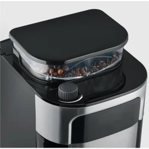 Severin Macchina da caffè filtro KA4813 – 10 tazze, macinacaffè integrato, 1000 W – nero/acciaio inossidabile