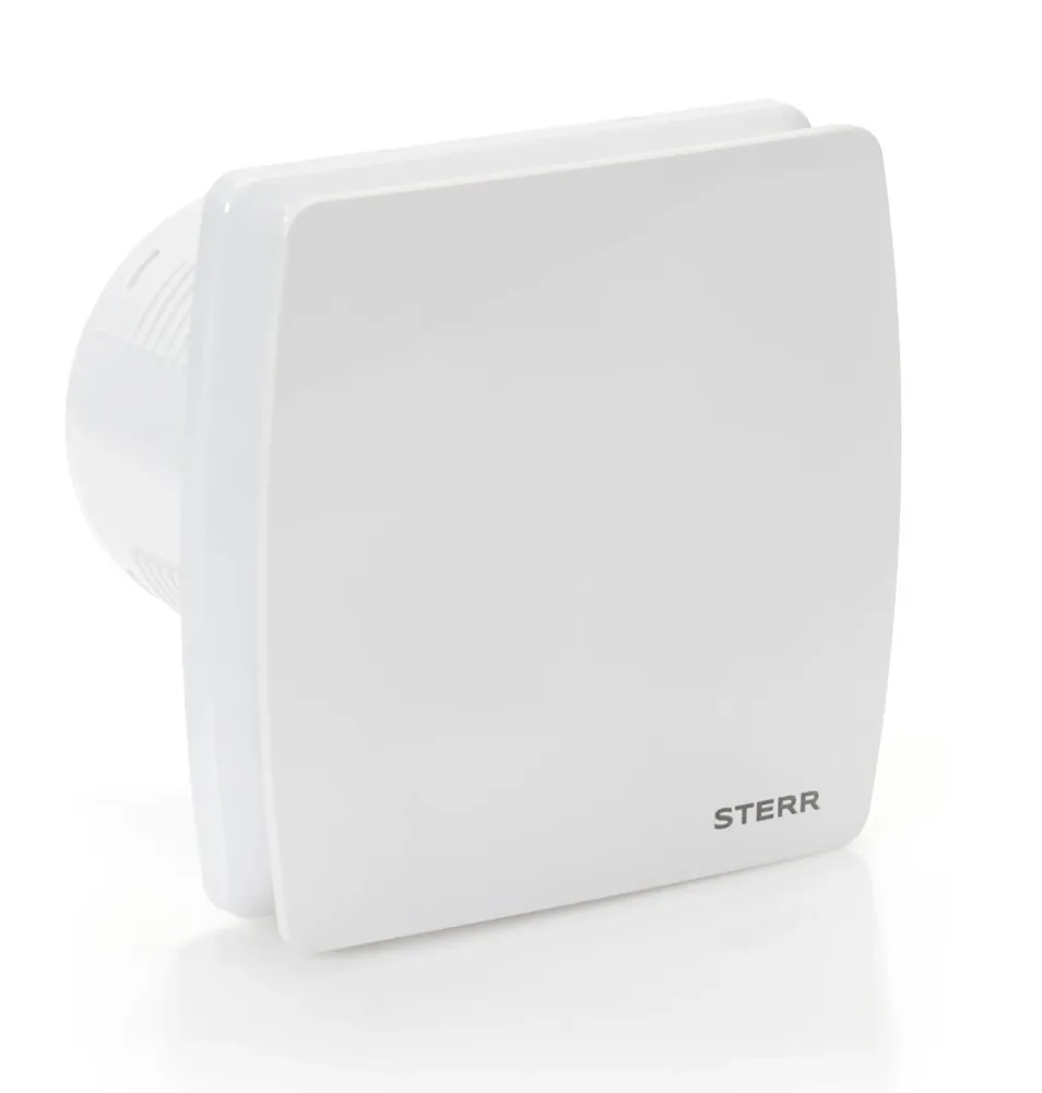 STERR LFS100-QH - 100 mm Aspiratore da Bagno, con sensore umidità, 95 m³/h, Bianco