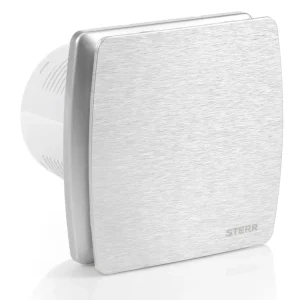 STERR LFS100-QSH - 100 mm Aspiratore da Bagno, con sensore umidità, 95 m³/h, Argento
