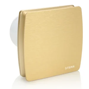 STERR LFS120-QZH - 120 mm Aspiratore da Bagno, con sensore umidità, 160 m³/h, Oro