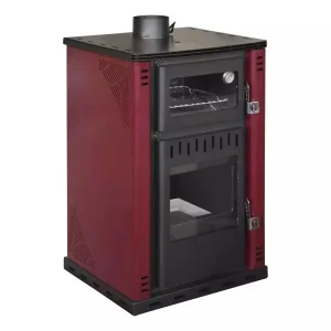 Stufa Legna Con Forno 27,6Kw Termostufa boiler 38lt Elsa Rossa