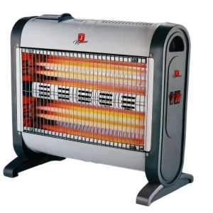 Stufa Al Quarzo Alogena 4 Elementi 1600W Casa Ufficio + Ventola E Umidificatore
